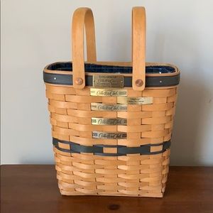 Longaberger tall basket 1996 collectors rare